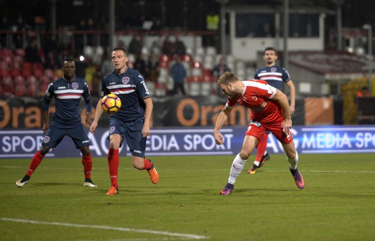 VIDEO, FOTO Dinamo o învinge greu pe ASA, după un gol marcat în prima repriză și un penalty, gratuit acordat, irosit pe final