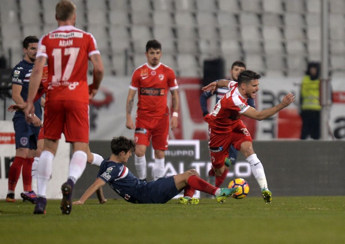 VIDEO, FOTO Dinamo o învinge greu pe ASA, după un gol marcat în prima repriză și un penalty, gratuit acordat, irosit pe final