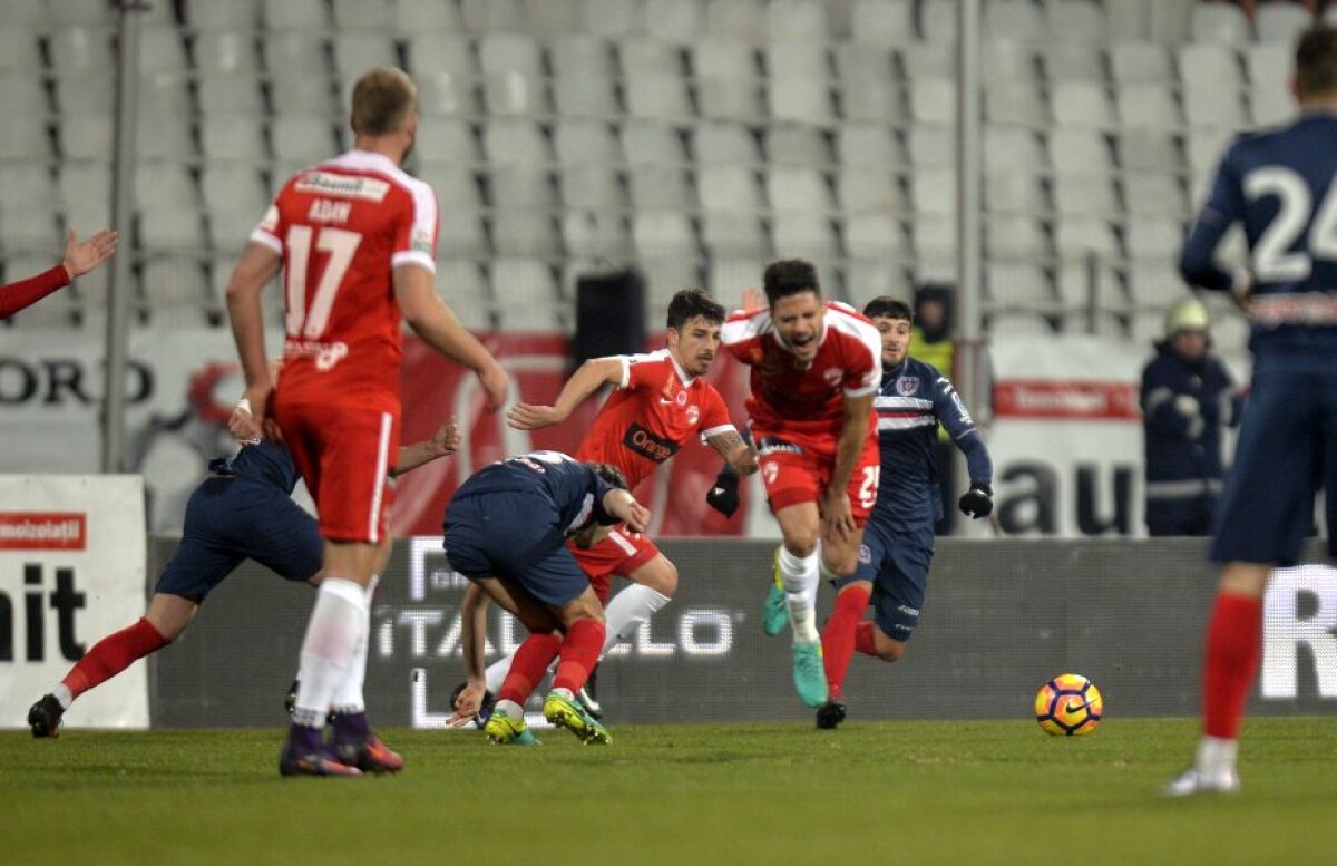 VIDEO, FOTO Dinamo o învinge greu pe ASA, după un gol marcat în prima repriză și un penalty, gratuit acordat, irosit pe final