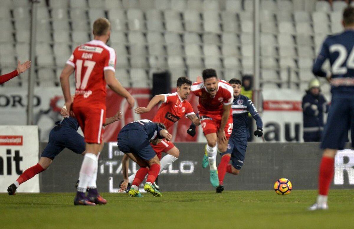 VIDEO, FOTO Dinamo o învinge greu pe ASA, după un gol marcat în prima repriză și un penalty, gratuit acordat, irosit pe final
