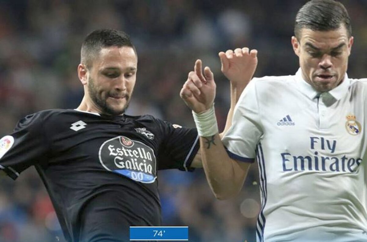 VIDEO+FOTO » Deportivo, aproape de surpriză! Florin Andone implicat decisiv la cele două goluri marcate de echipa sa împotriva lui Real Madrid