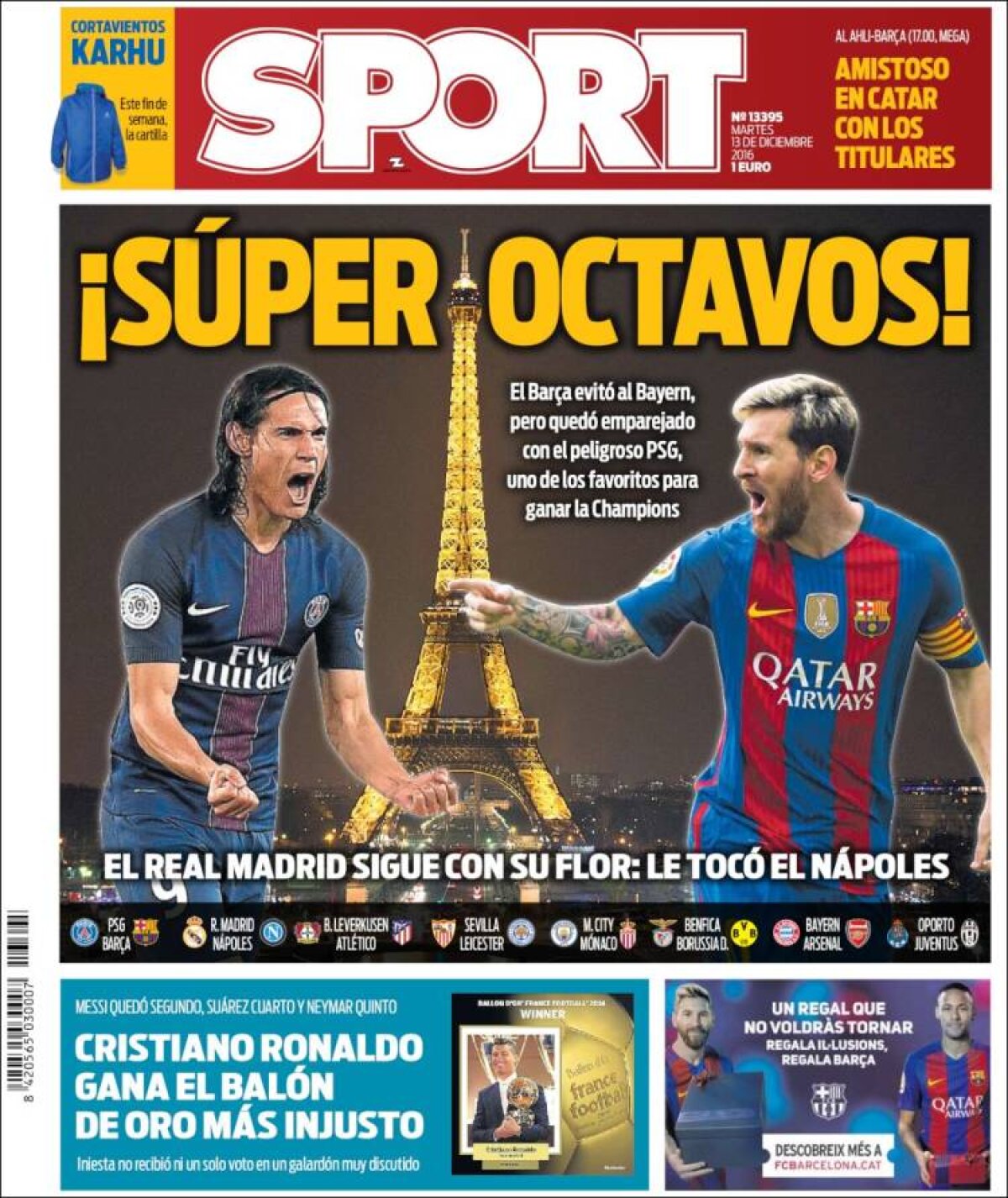 Ce scriu azi ziarele de sport din lume (13 decembrie 2016)