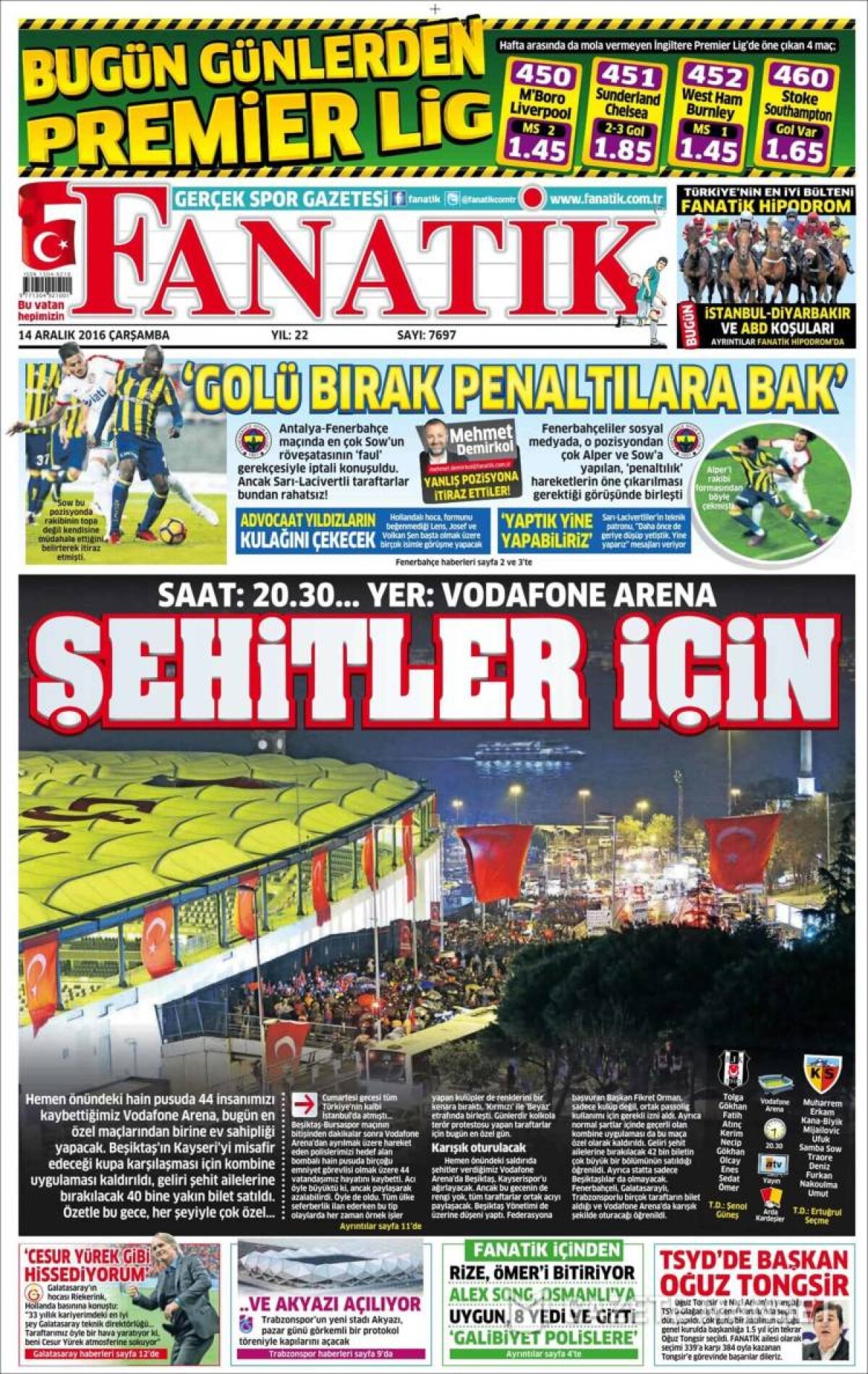 Ce scriu azi ziarele de sport din lume (14 decembrie 2016)