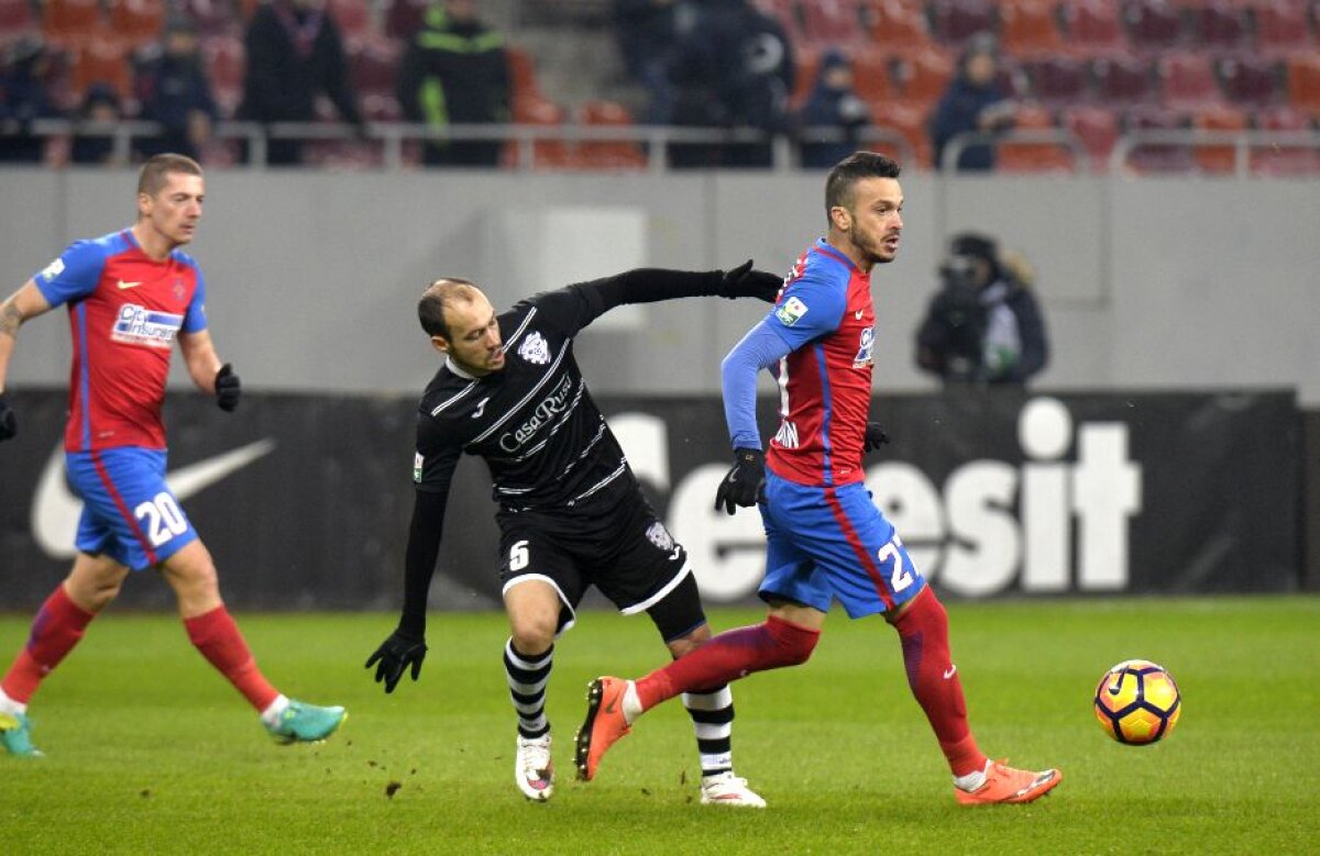 FOTO și VIDEO Chin și cu lanterna » Părăsită de suporteri, Steaua a învins-o cu emoții pe ultima clasată 