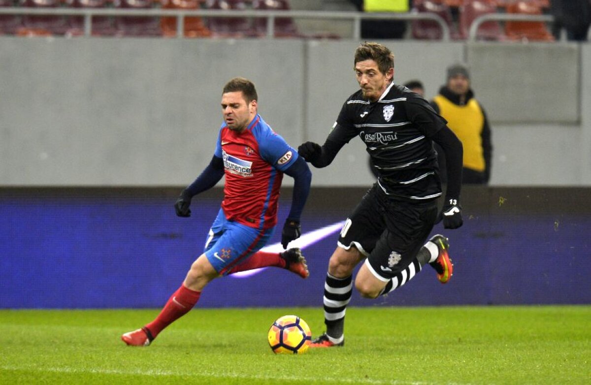 FOTO și VIDEO Chin și cu lanterna » Părăsită de suporteri, Steaua a învins-o cu emoții pe ultima clasată 