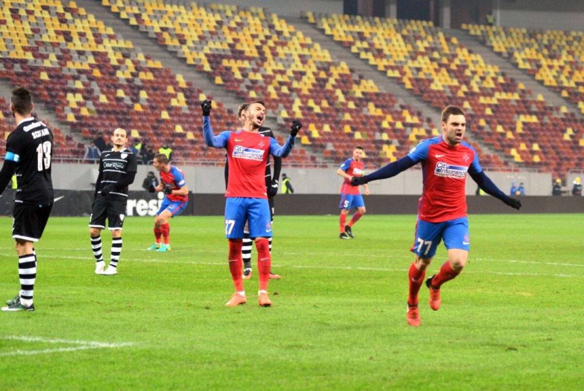 FOTO și VIDEO Chin și cu lanterna » Părăsită de suporteri, Steaua a învins-o cu emoții pe ultima clasată 