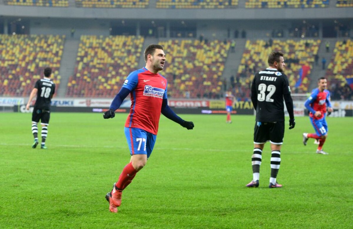 FOTO și VIDEO Chin și cu lanterna » Părăsită de suporteri, Steaua a învins-o cu emoții pe ultima clasată 