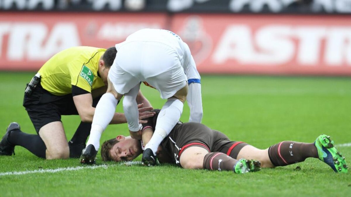 Lovitură fulgerătoare » Accidentare îngrozitoare ieri în 2.Bundesliga, în St. Pauli - Bochum 1-1