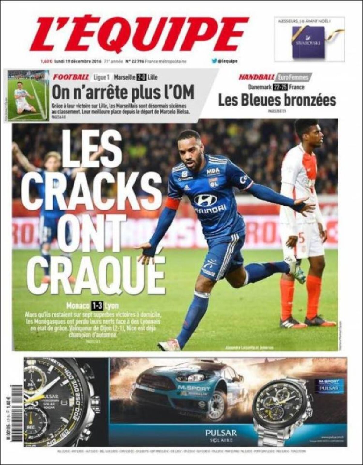 Ce scriu azi ziarele de sport din lume (19 decembrie 2016)