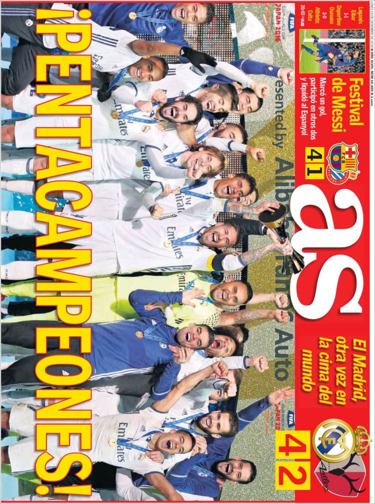 Ce scriu azi ziarele de sport din lume (19 decembrie 2016)