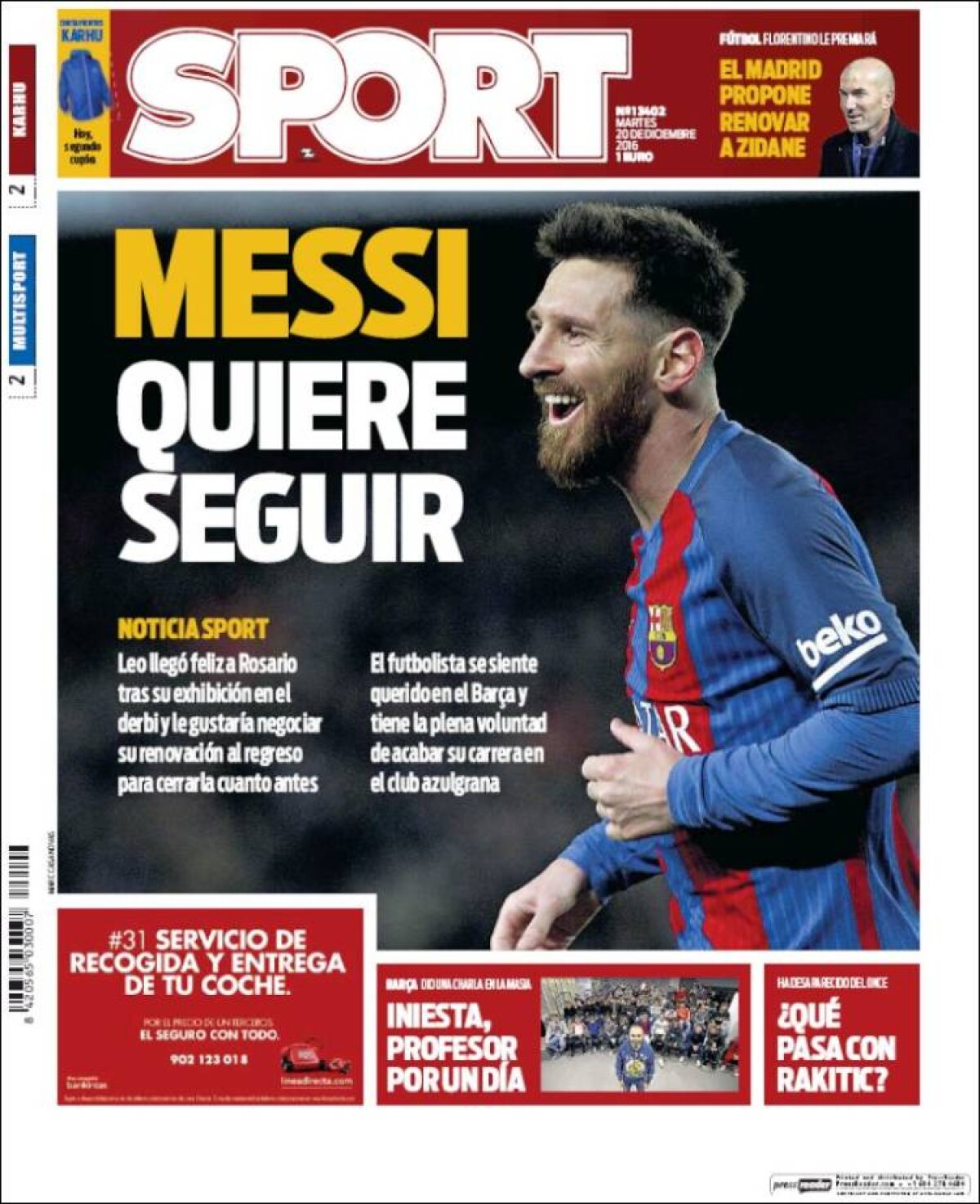 Ce scriu azi ziarele de sport din lume (20 decembrie 2016)