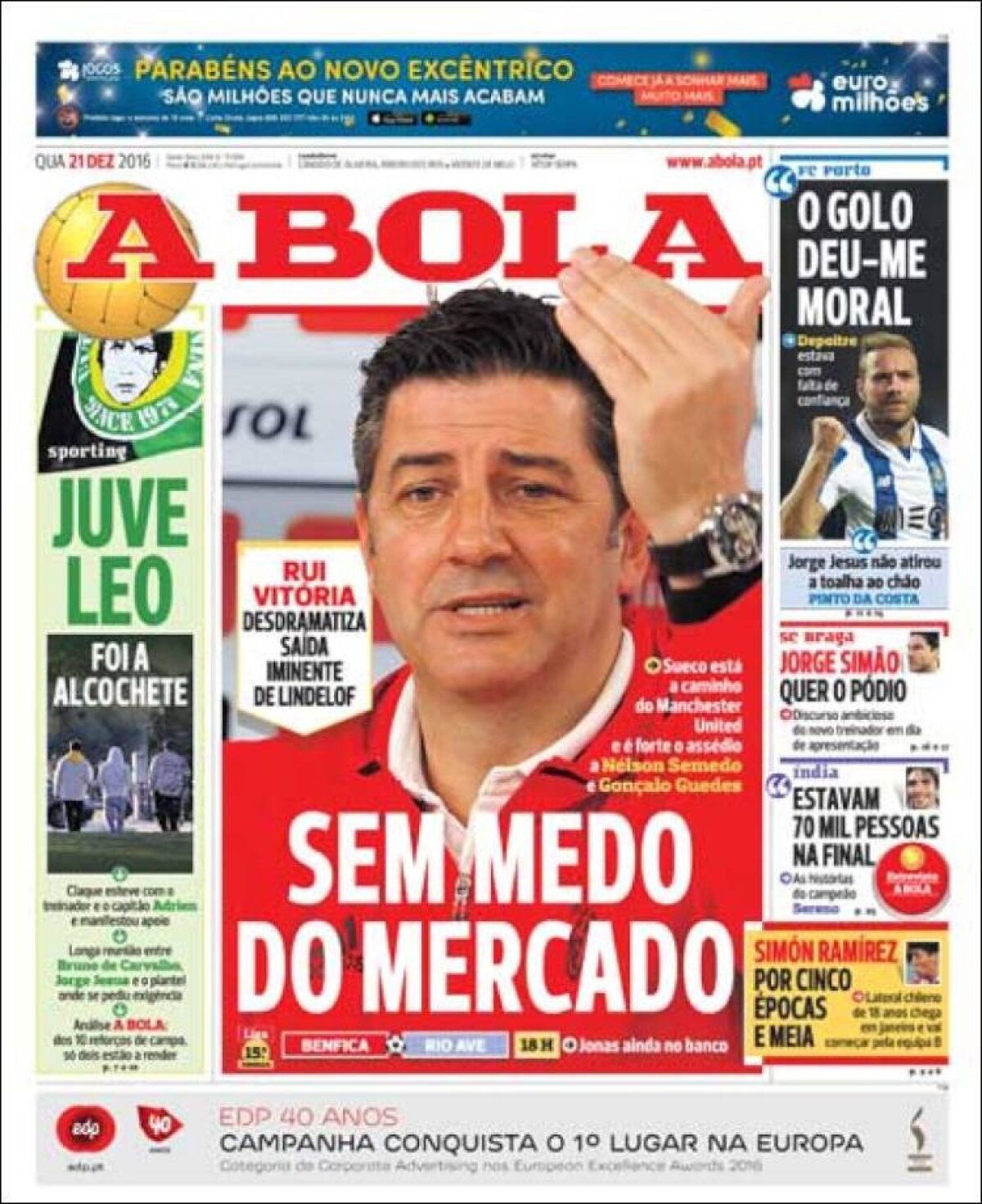 Ce scriu azi ziarele de sport din lume (21 decembrie 2016)