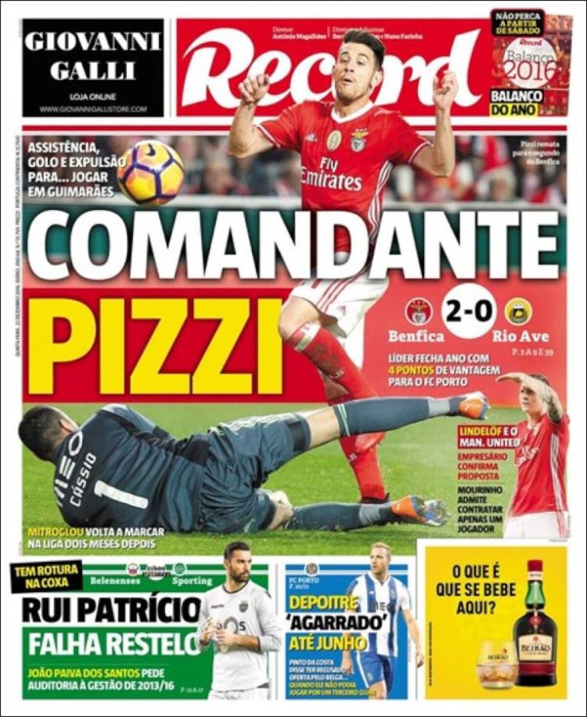 Ce scriu azi ziarele de sport din lume (22 decembrie 2016)