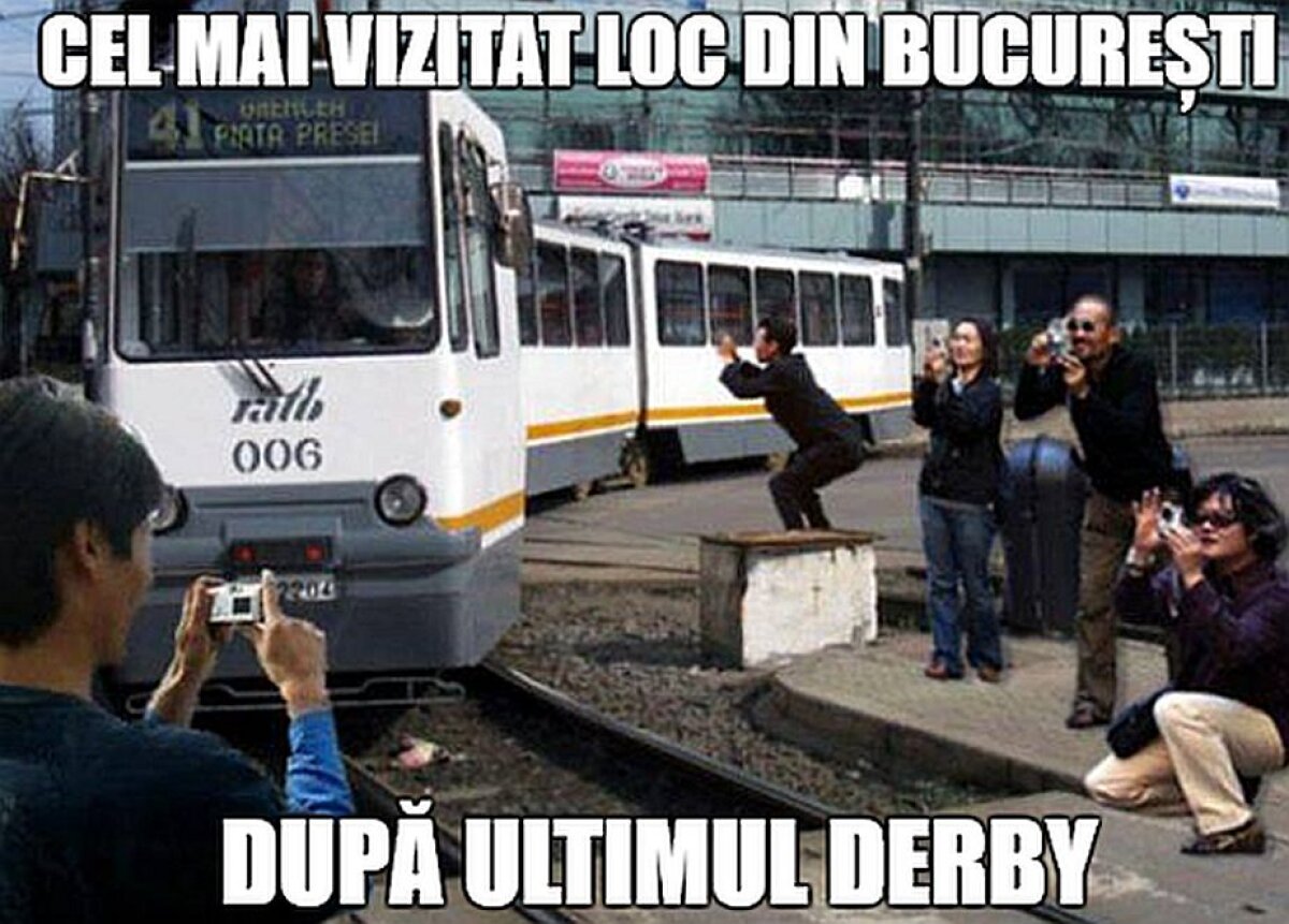GALERIE FOTO Steaua, motiv de caterincă pe net după dezastrul cu Dinamo! 8 MEME-uri ironice după Derby: tramvaiul 41, loc de "pelerinaj" pentru "câini" :D