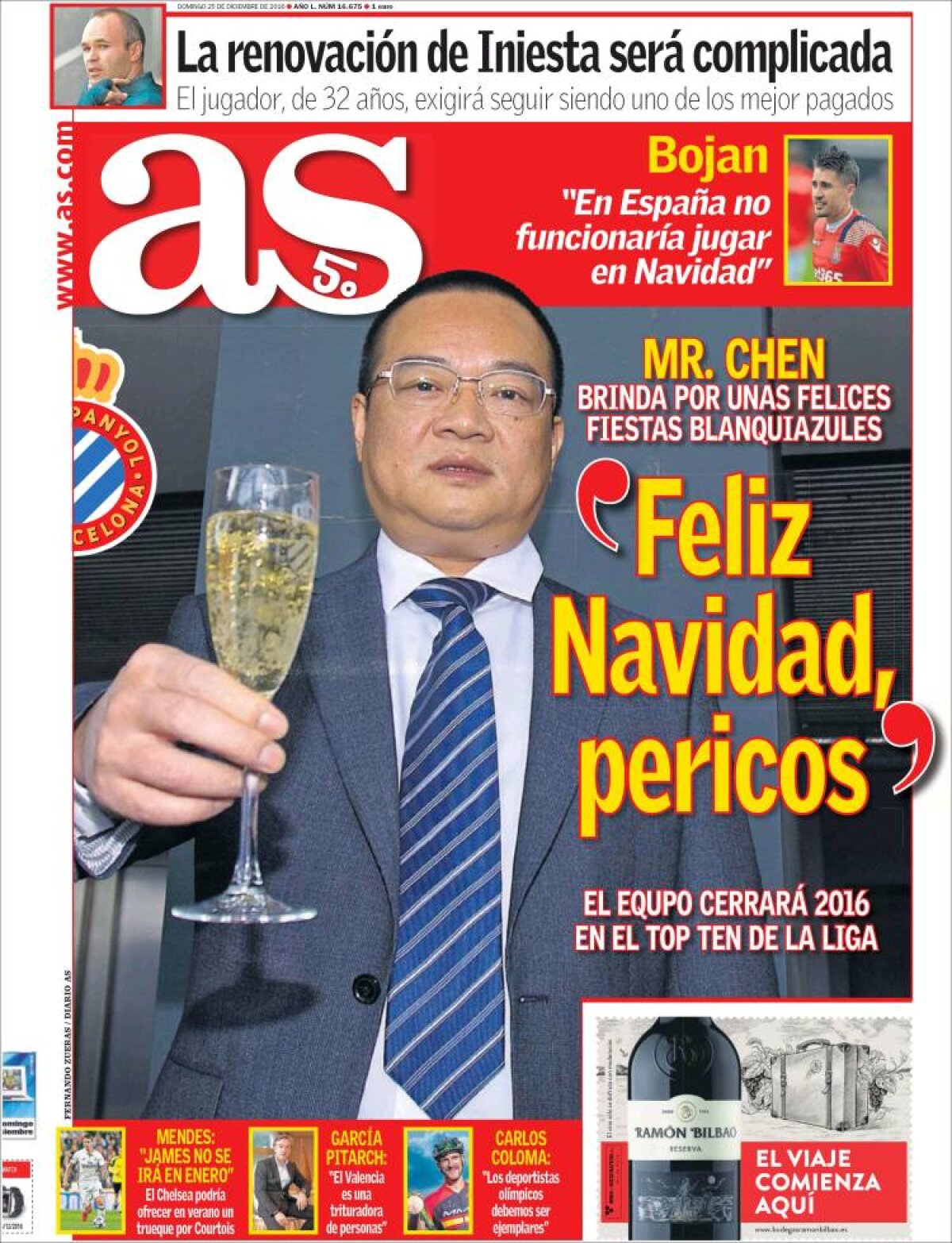 Ce scriu azi ziarele de sport din lume (25 decembrie 2016)