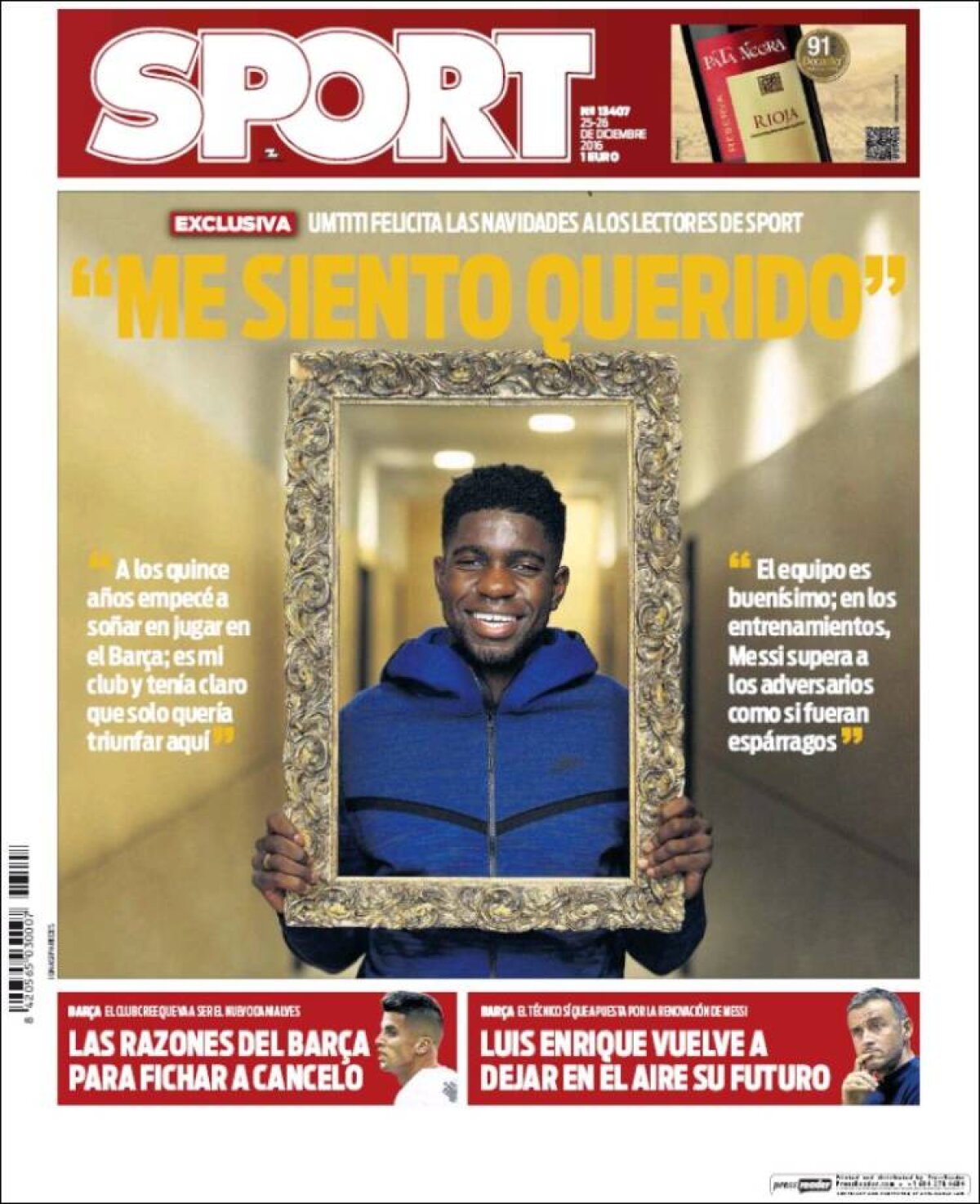 Ce scriu azi ziarele de sport din lume (25 decembrie 2016)