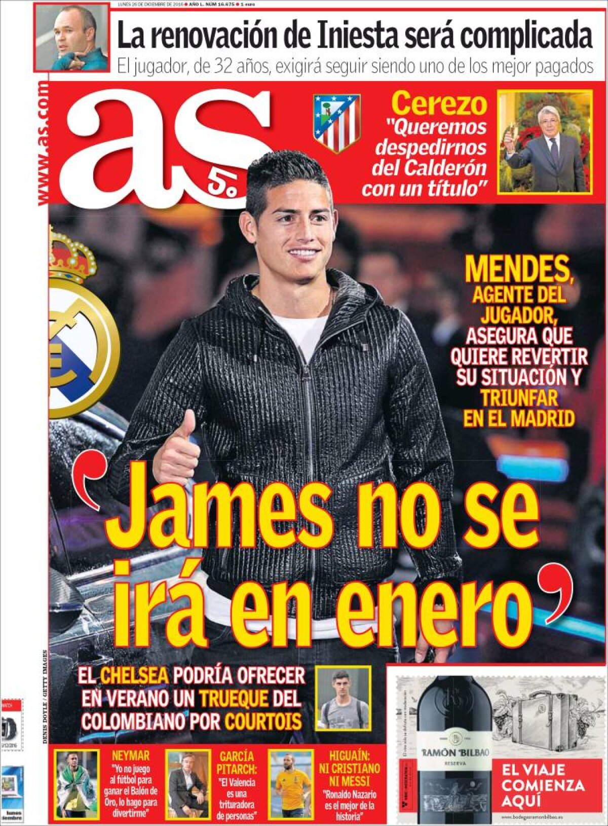 Ce scriu azi ziarele de sport din lume (26 decembrie 2016)