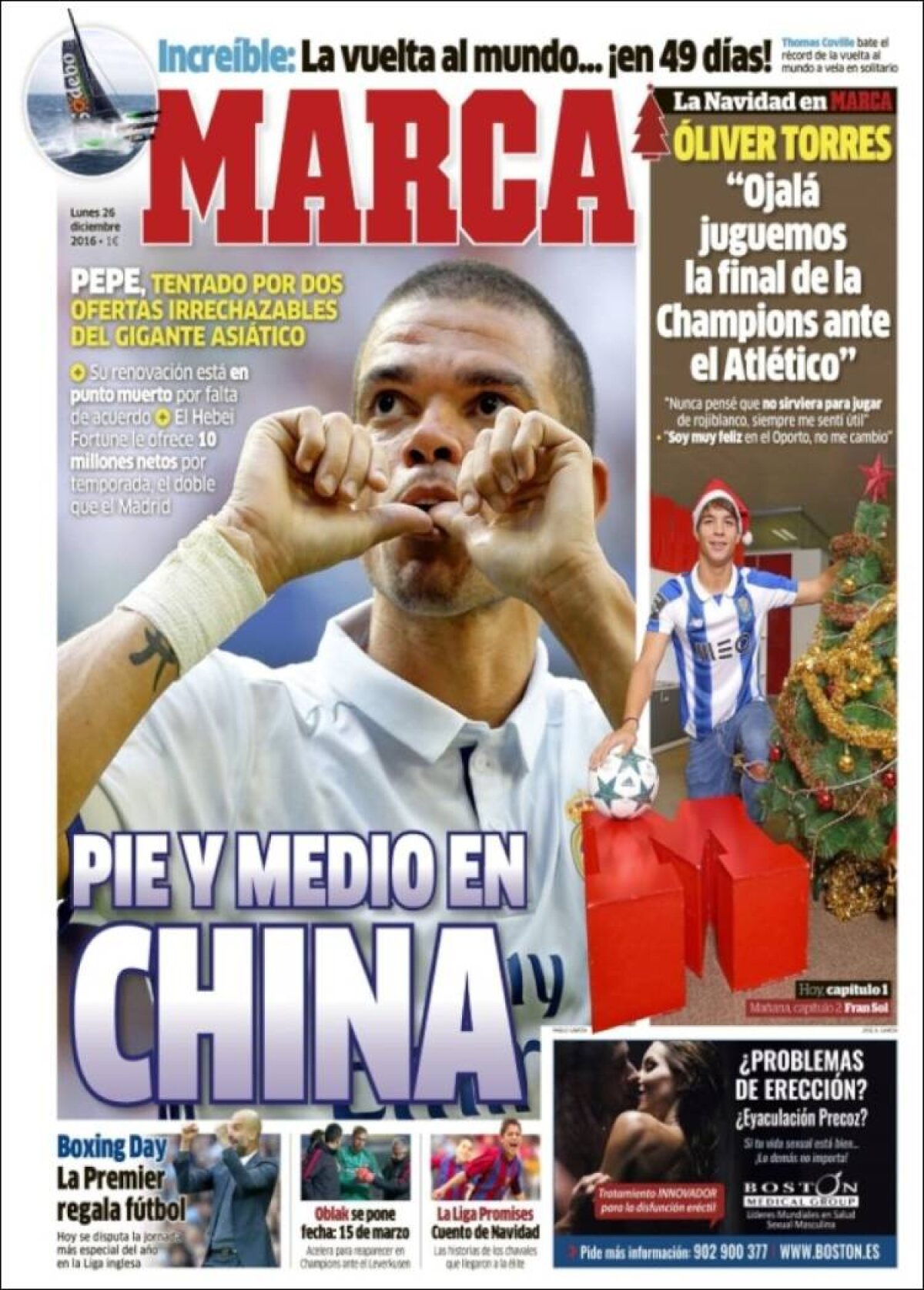 Ce scriu azi ziarele de sport din lume (26 decembrie 2016)