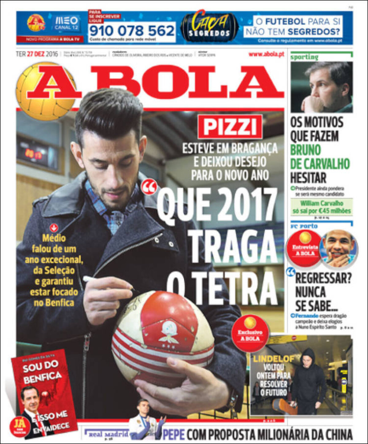 Ce scriu azi ziarele de sport din lume (27 decembrie 2016)