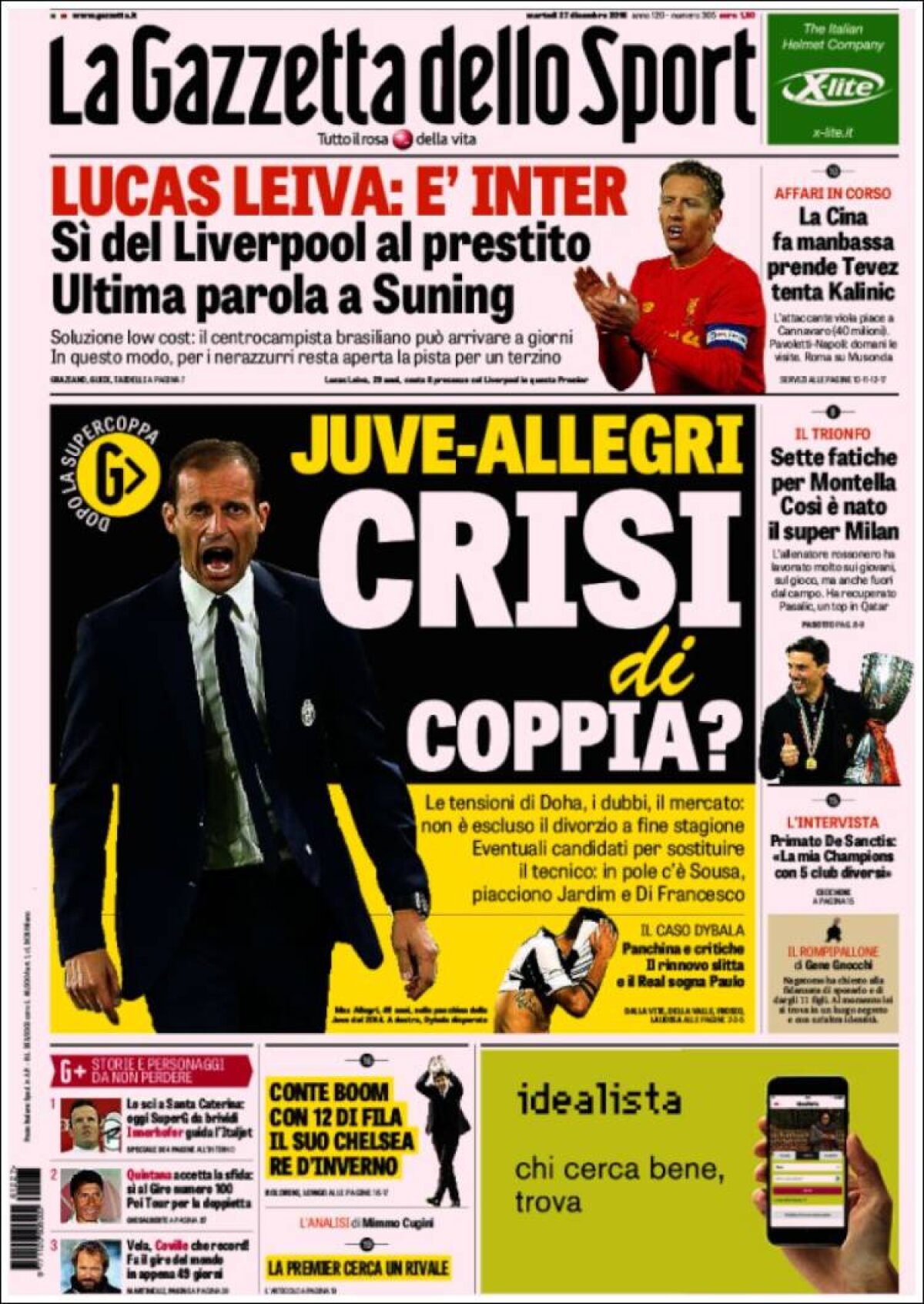 Ce scriu azi ziarele de sport din lume (27 decembrie 2016)