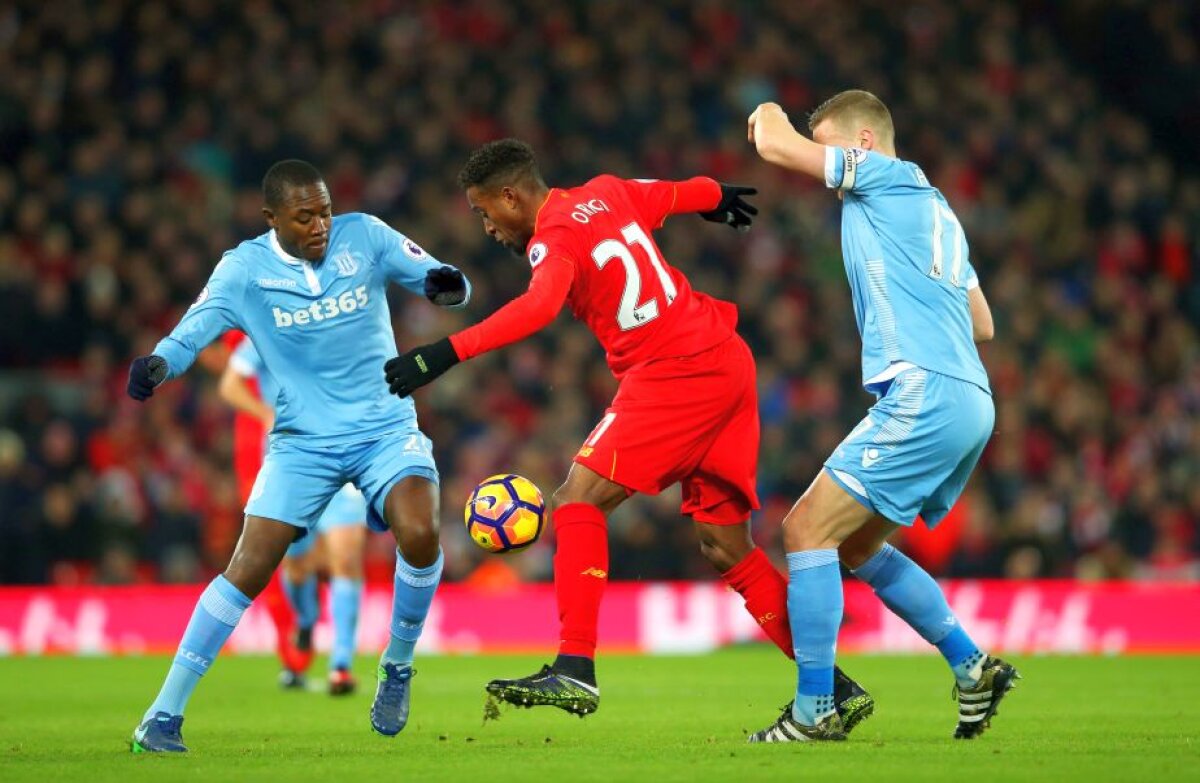 GALERIE FOTO + VIDEO Liverpool a făcut instrucție cu Stoke, după ce a fost condusă » Trupa lui Klopp are cel mai bun atac din Premier League