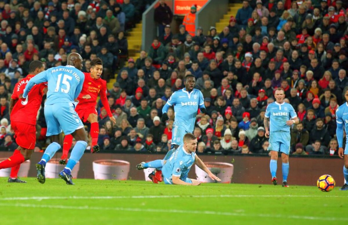 GALERIE FOTO + VIDEO Liverpool a făcut instrucție cu Stoke, după ce a fost condusă » Trupa lui Klopp are cel mai bun atac din Premier League