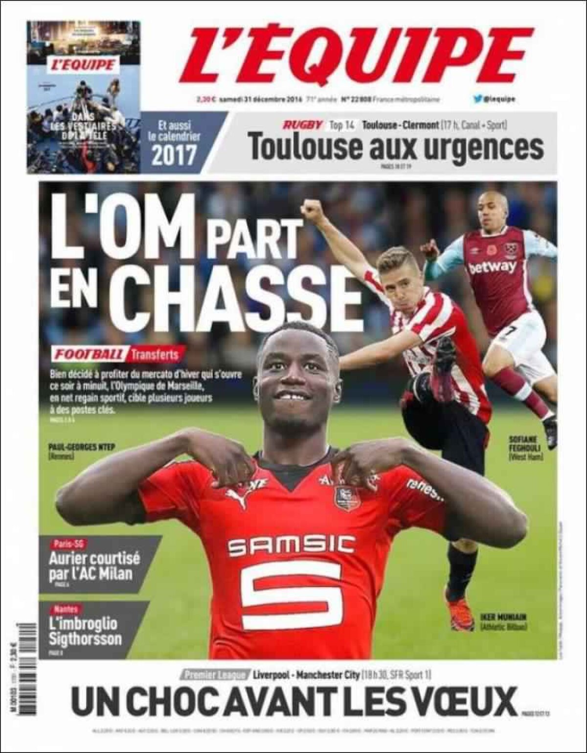 Ce scriu azi ziarele de sport din lume (31 decembrie 2016)