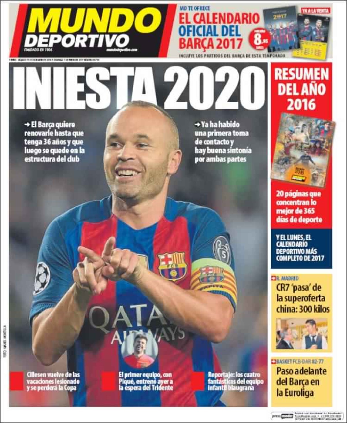 Ce scriu azi ziarele de sport din lume (31 decembrie 2016)