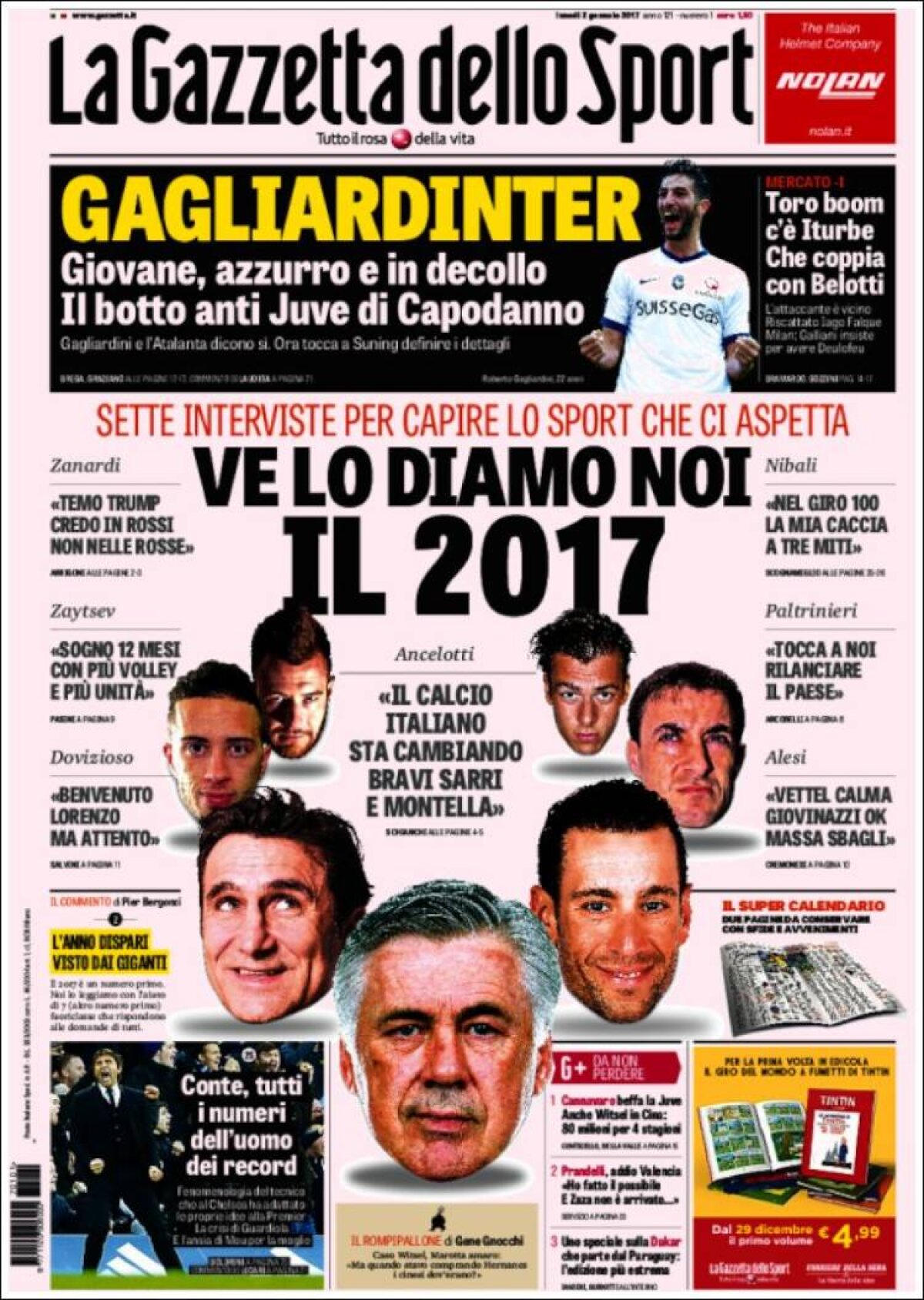 Ce scriu azi ziarele de sport din lume (2 ianuarie 2017)