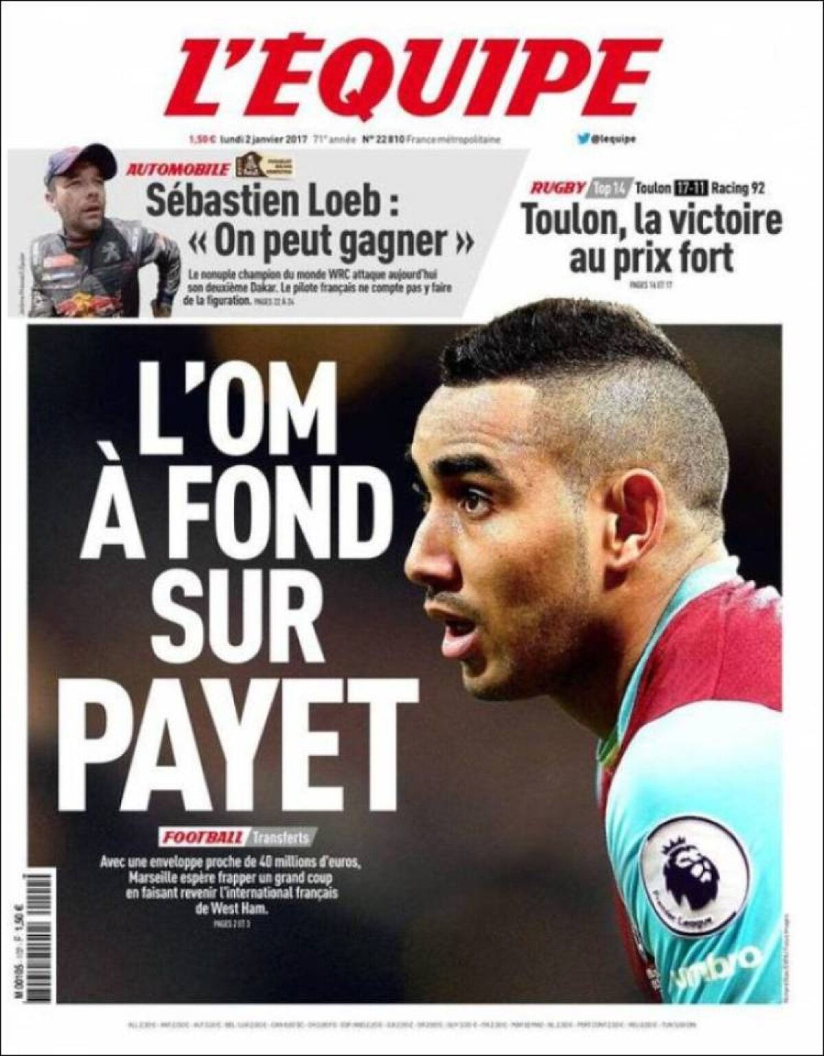 Ce scriu azi ziarele de sport din lume (2 ianuarie 2017)