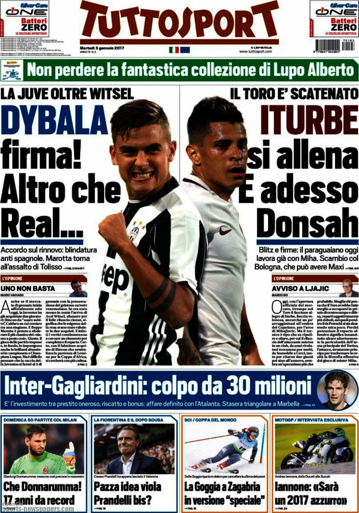 Ce scriu azi ziarele de sport din lume (3 ianuarie 2017)