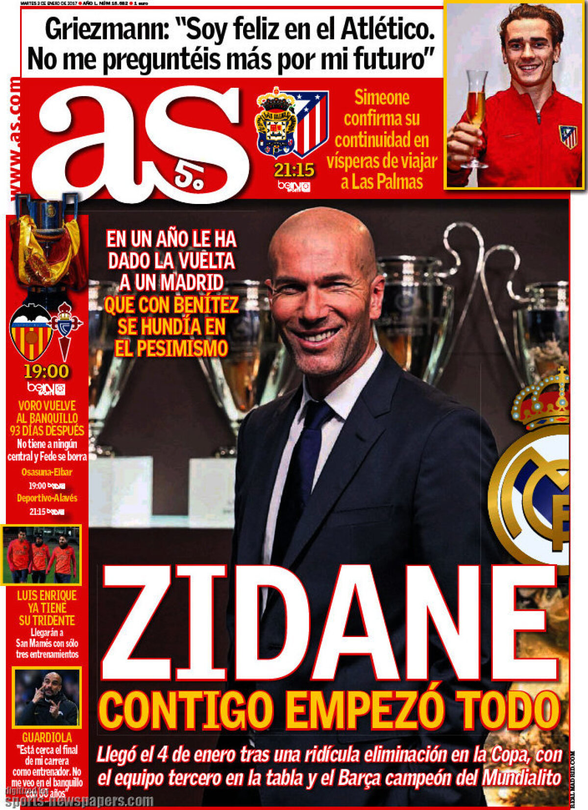 Ce scriu azi ziarele de sport din lume (3 ianuarie 2017)