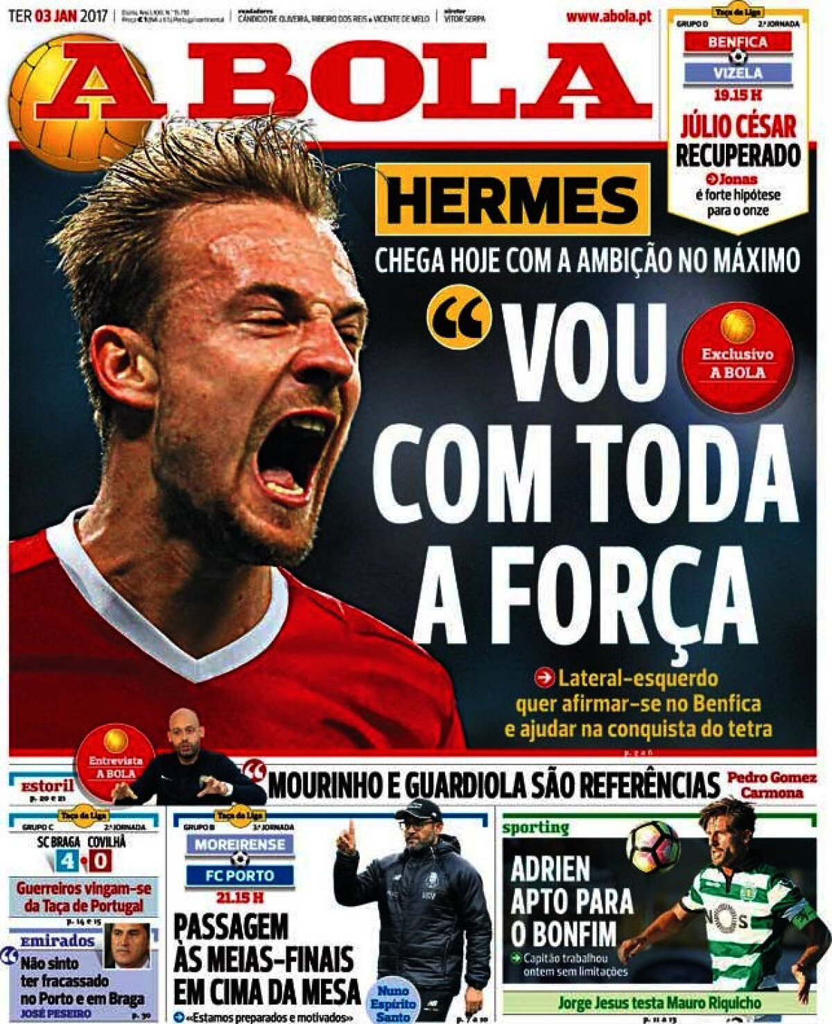 Ce scriu azi ziarele de sport din lume (3 ianuarie 2017)