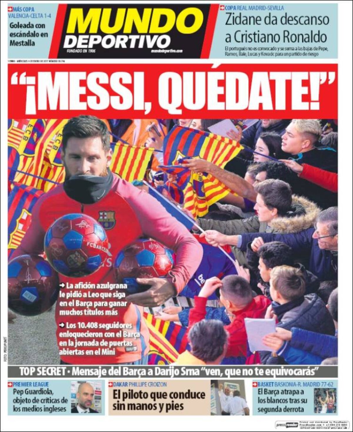 Ce scriu azi ziarele de sport din lume (4 ianuarie 2017)