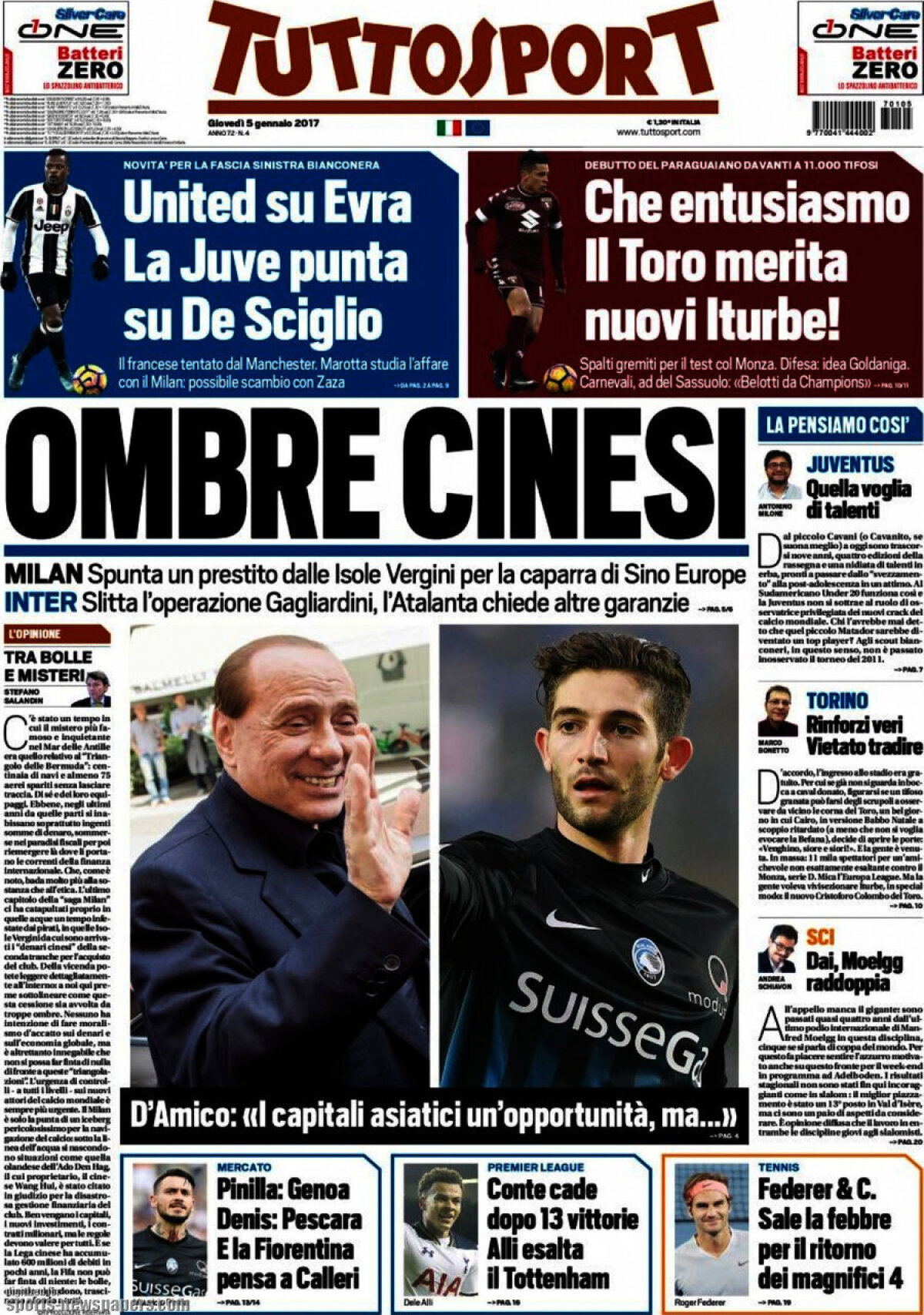 Ce scriu azi ziarele de sport din lume (5 ianuarie 2017)