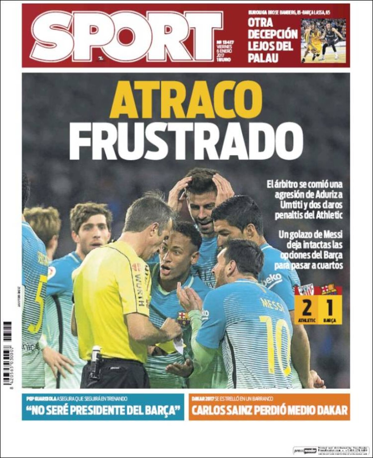 Ce scriu azi ziarele de sport din lume (6 ianuarie 2017)