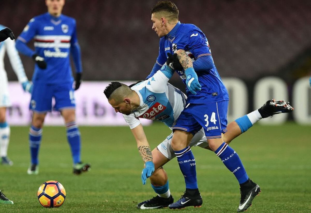 FOTO și VIDEO Chiricheș a revenit mai devreme pentru Napoli, în ciuda predicțiilor! Victorie obținută în ultimul minut cu Sampdoria