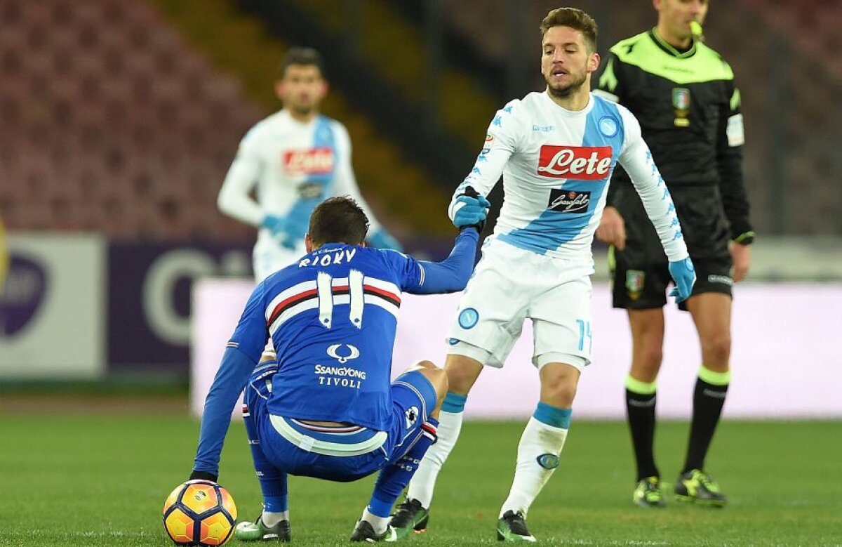 FOTO și VIDEO Chiricheș a revenit mai devreme pentru Napoli, în ciuda predicțiilor! Victorie obținută în ultimul minut cu Sampdoria