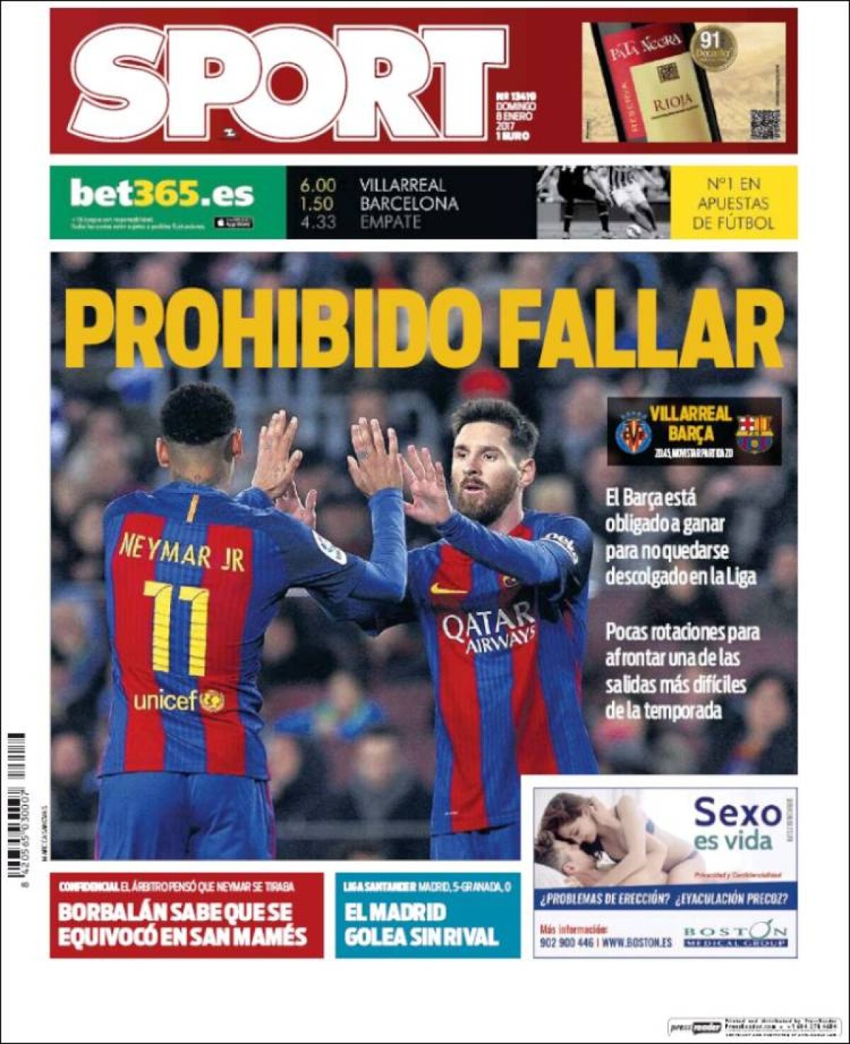 Ce scriu azi ziarele de sport din lume (8 ianuarie 2017)