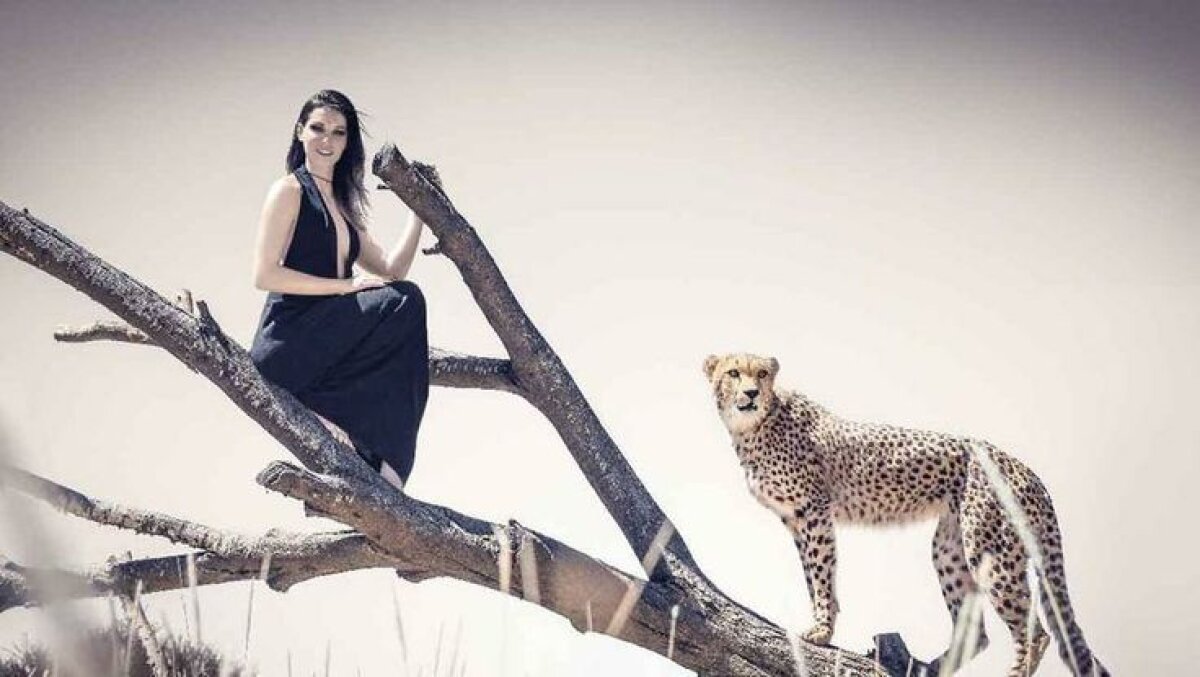 FOTO Fata cu gheparzii » O schioare e pasionată de animalele sălbatice: ”Mă fascinează felul lor de a vâna”