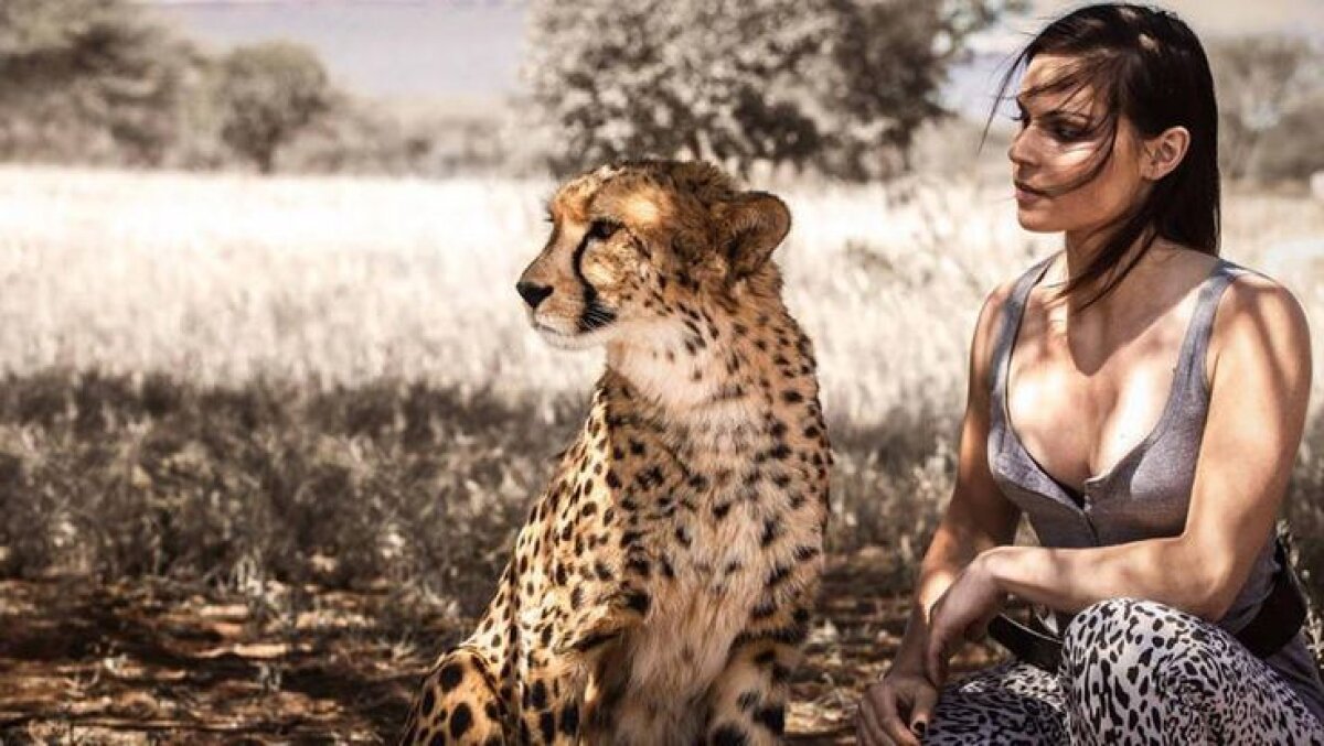FOTO Fata cu gheparzii » O schioare e pasionată de animalele sălbatice: ”Mă fascinează felul lor de a vâna”