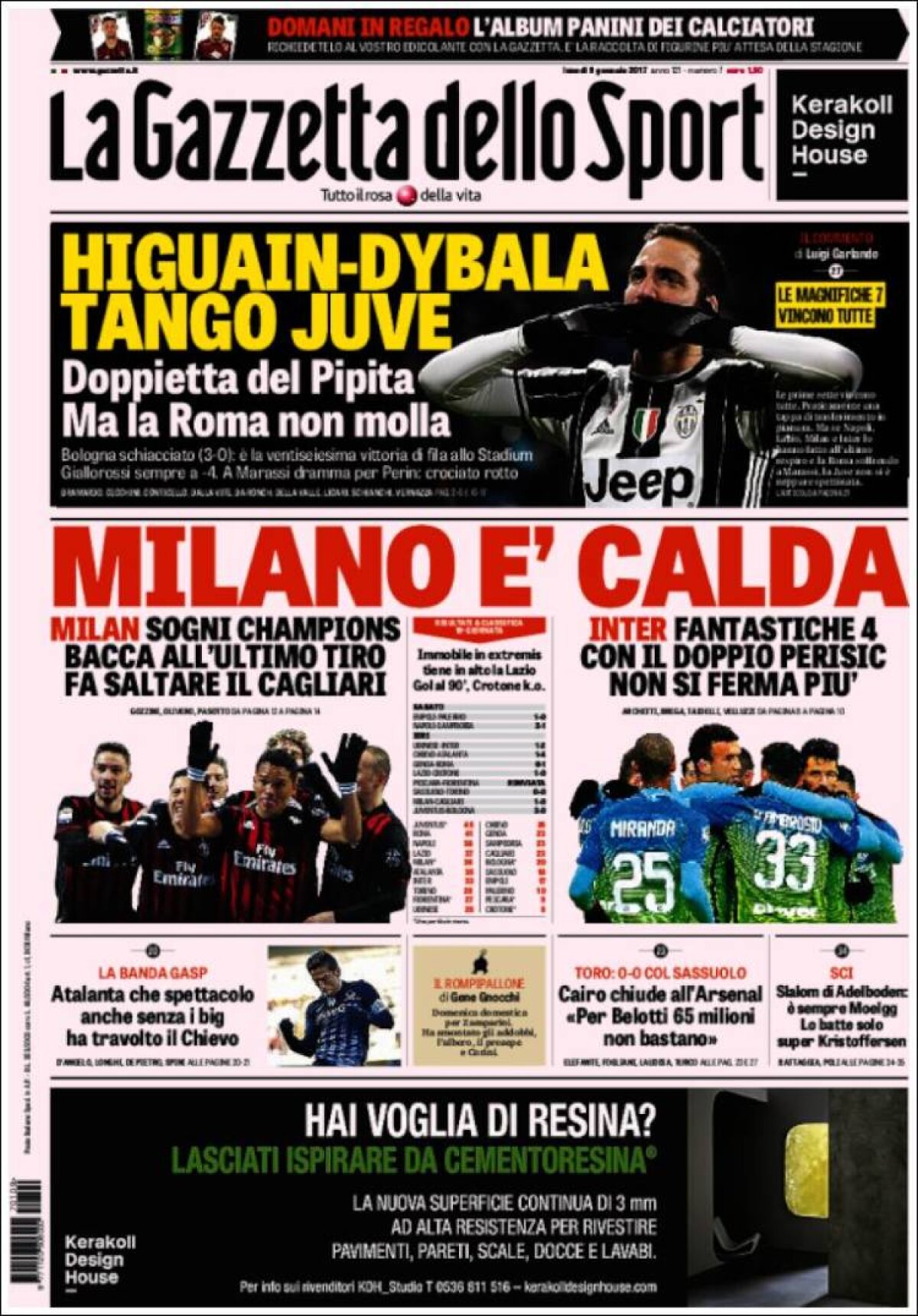 Ce scriu azi ziarele de sport din lume (9 ianuarie 2017)