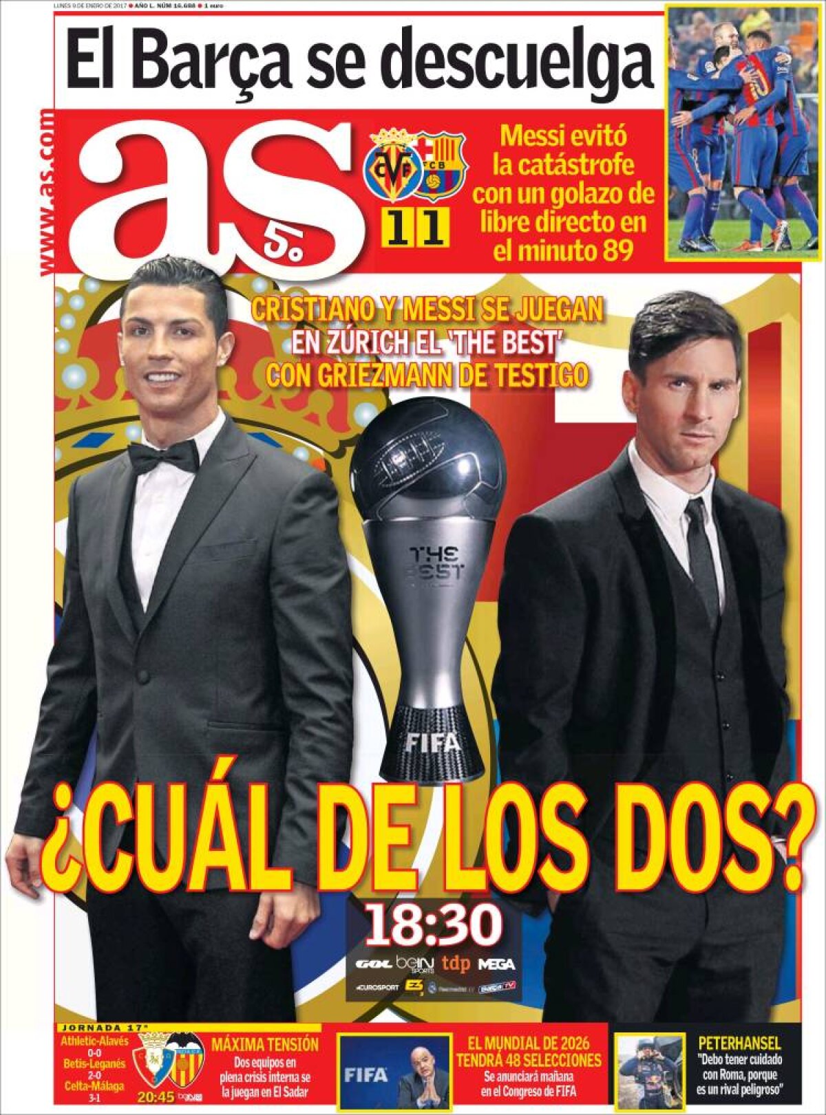 Ce scriu azi ziarele de sport din lume (9 ianuarie 2017)