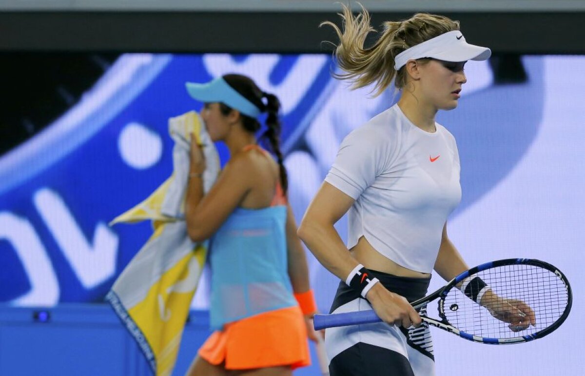 GALERIE FOTO Cea mai sexy apariție de la Australian Open! Bourchard i-a înnebunit pe fani în primul meci » Calificare lejeră în turul II