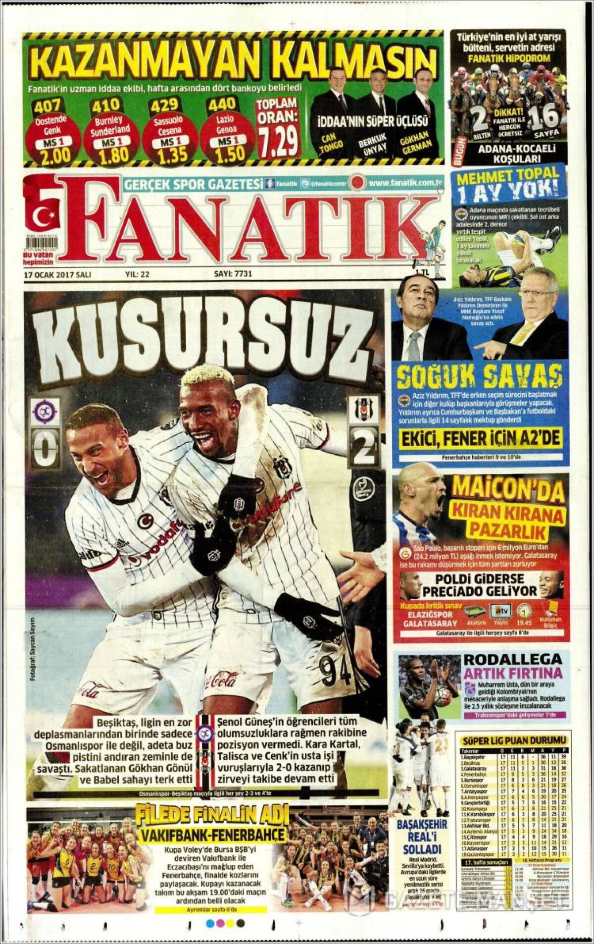 Ce scriu azi ziarele de sport din lume (17 ianuarie 2017)