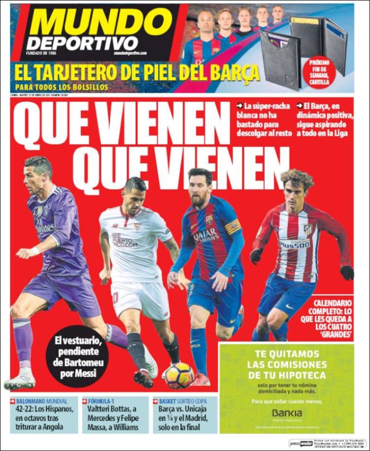 Ce scriu azi ziarele de sport din lume (17 ianuarie 2017)