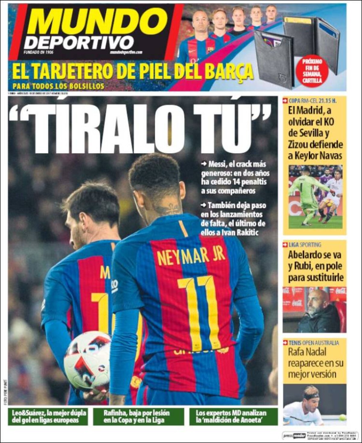 Ce scriu azi ziarele de sport din lume (18 ianuarie 2017)