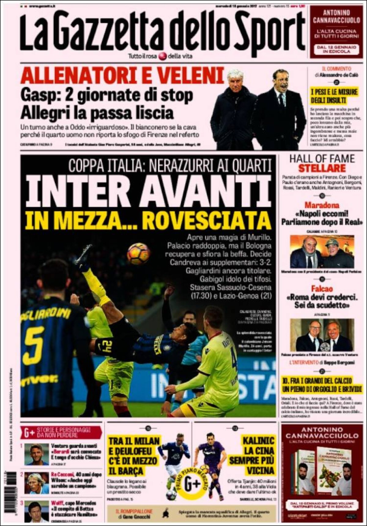 Ce scriu azi ziarele de sport din lume (18 ianuarie 2017)