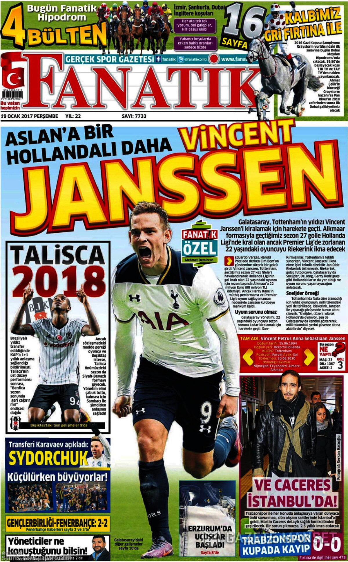 Ce scriu azi ziarele de sport din lume (19 ianuarie 2017)