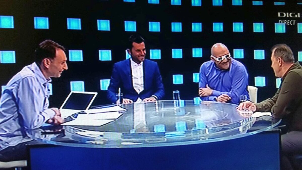 FOTO Apariție surprinzătoare a lui Balint în direct la TV în semn de protest față de situația Stelei: "Văd în ceață această problemă"